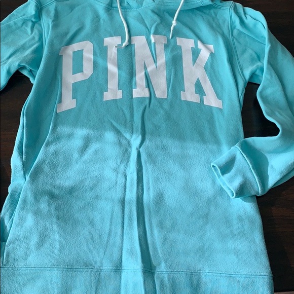 PINK Victoria's Secret Tops - Pink Victoria’s Secret Teal Blue Hoodie